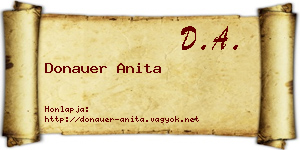 Donauer Anita névjegykártya